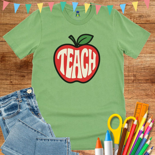 Teach Inside Apple Teacher T-Shirt - teachngear