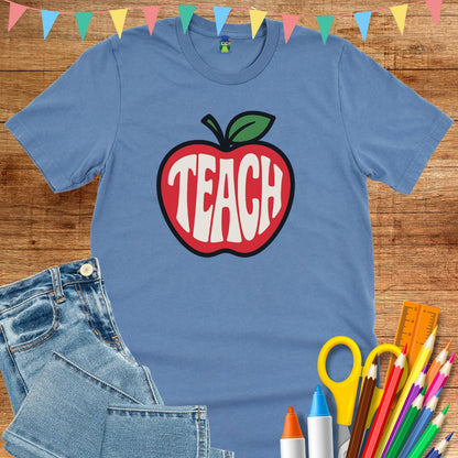 Teach Inside Apple Teacher T-Shirt - teachngear