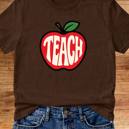 Teach Inside Apple Teacher T-Shirt - teachngear