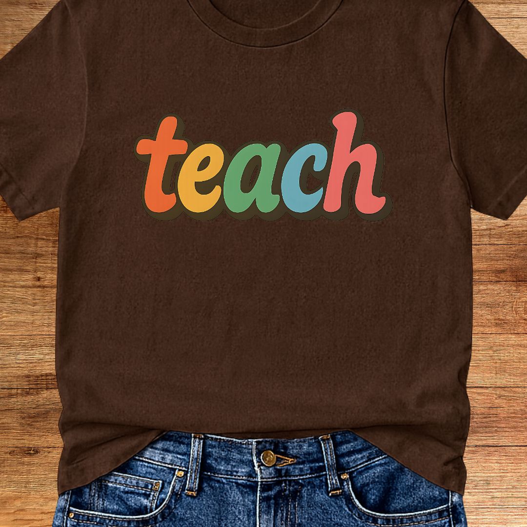 Teach Retro Teacher T-Shirt - teachngear