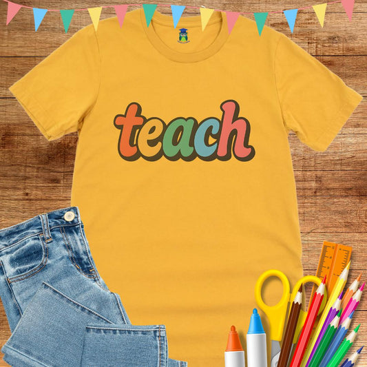 Teach Retro Teacher T-Shirt - teachngear