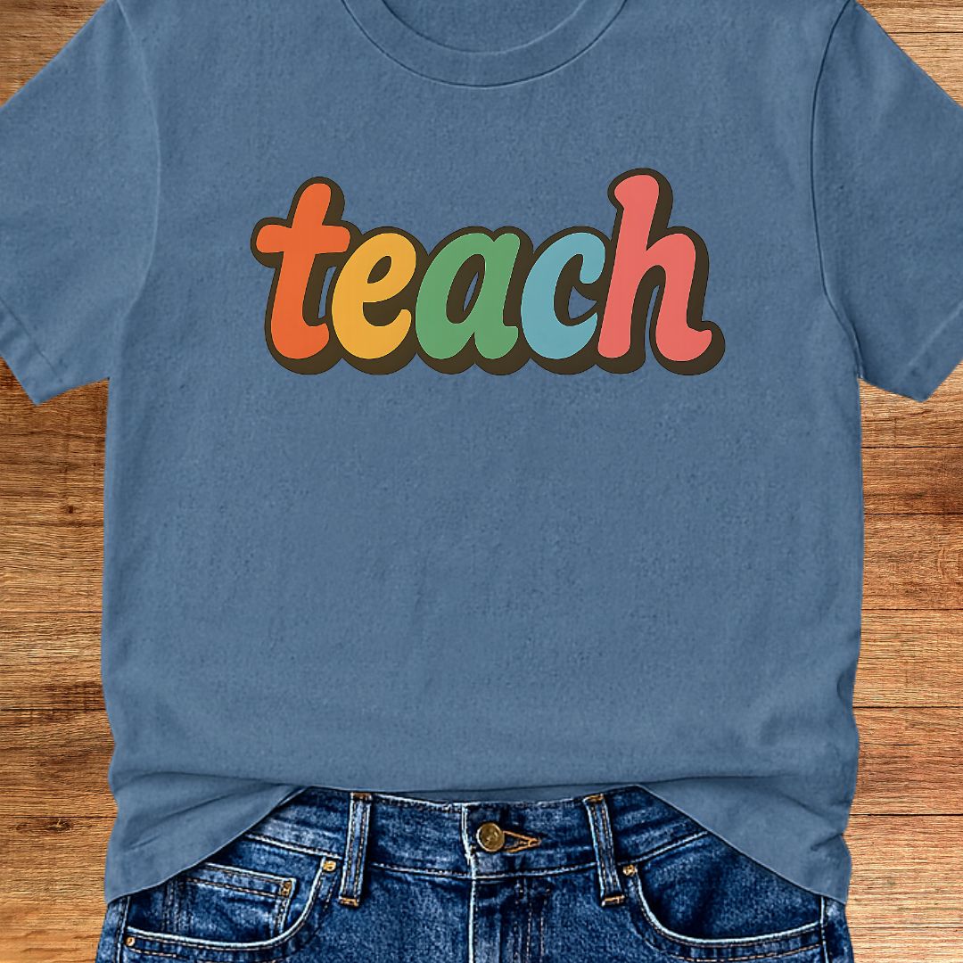 Teach Retro Teacher T-Shirt - teachngear