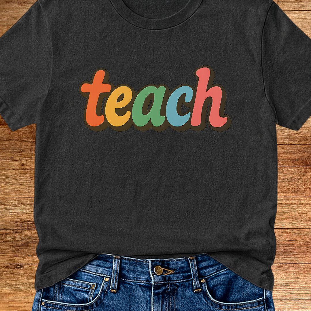 Teach Retro Teacher T-Shirt - teachngear