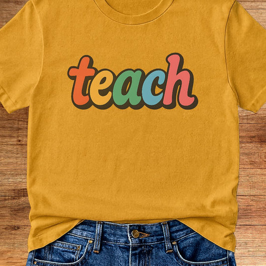Teach Retro Teacher T-Shirt - teachngear