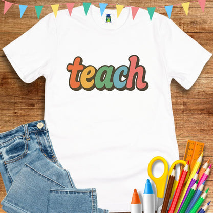 Teach Retro Teacher T-Shirt - teachngear
