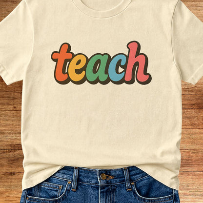Teach Retro Teacher T-Shirt - teachngear