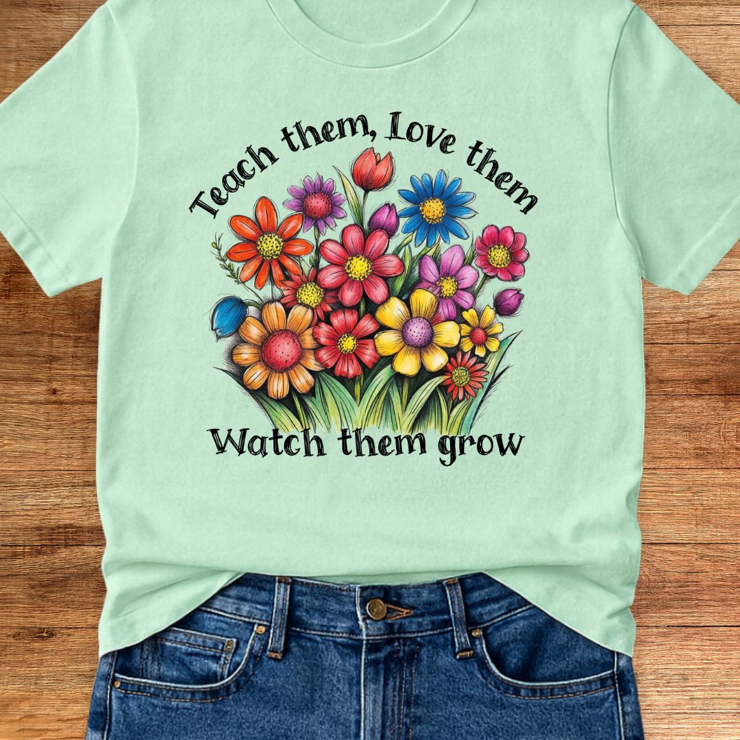 Teach Them Love Them Teacher T-Shirt - teachngear