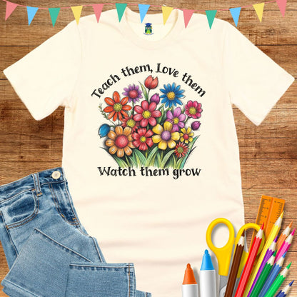 Teach Them Love Them Teacher T-Shirt - teachngear