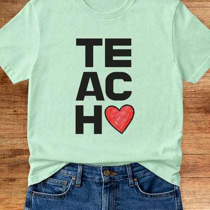 Teach Vertical Teacher T-Shirt - teachngear