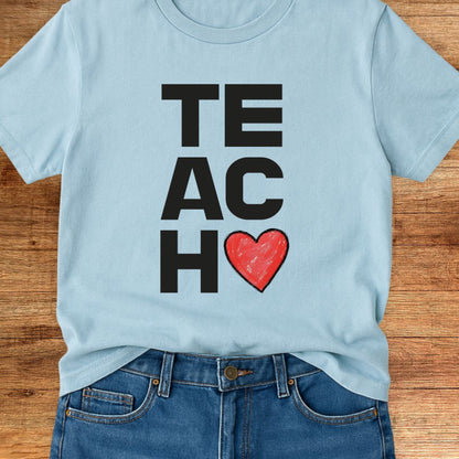 Teach Vertical Teacher T-Shirt - teachngear