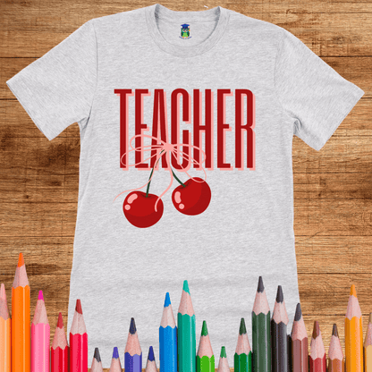Teacher Cherries Teacher Shirt - teachngear