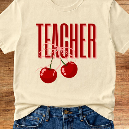 Teacher Cherries Teacher T-Shirt - teachngear
