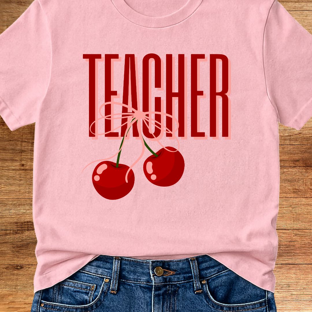 Teacher Cherries Teacher T-Shirt - teachngear