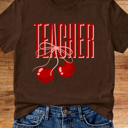 Teacher Cherries Teacher T-Shirt - teachngear