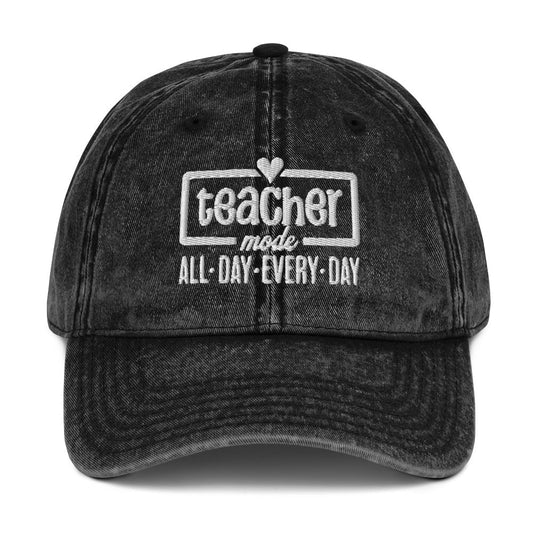 Teacher Mode Embroidered Cotton Twill Cap - teachngear