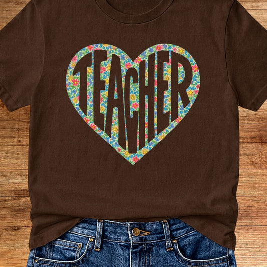 Teacher Within Heart Teacher T-Shirt - teachngear