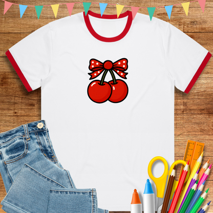 Exclusive Retro Cherry Ringer Teacher Tee