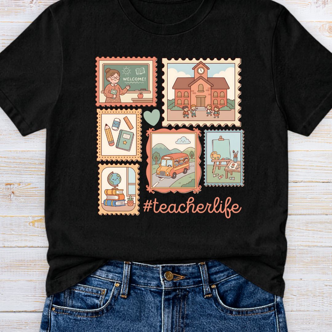 Teacherlife Stamps Teacher T-Shirt - teachngear