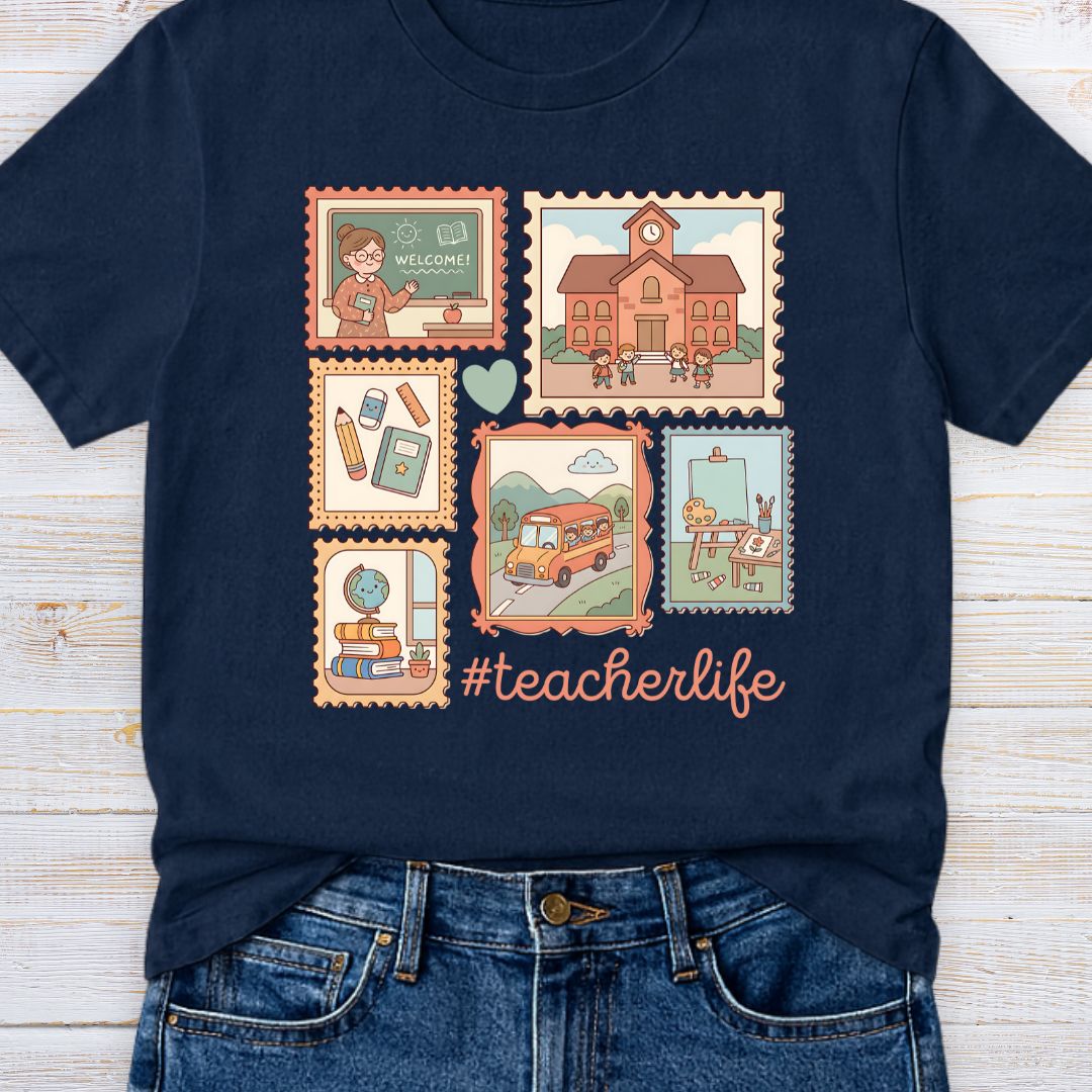 Teacherlife Stamps Teacher T-Shirt - teachngear