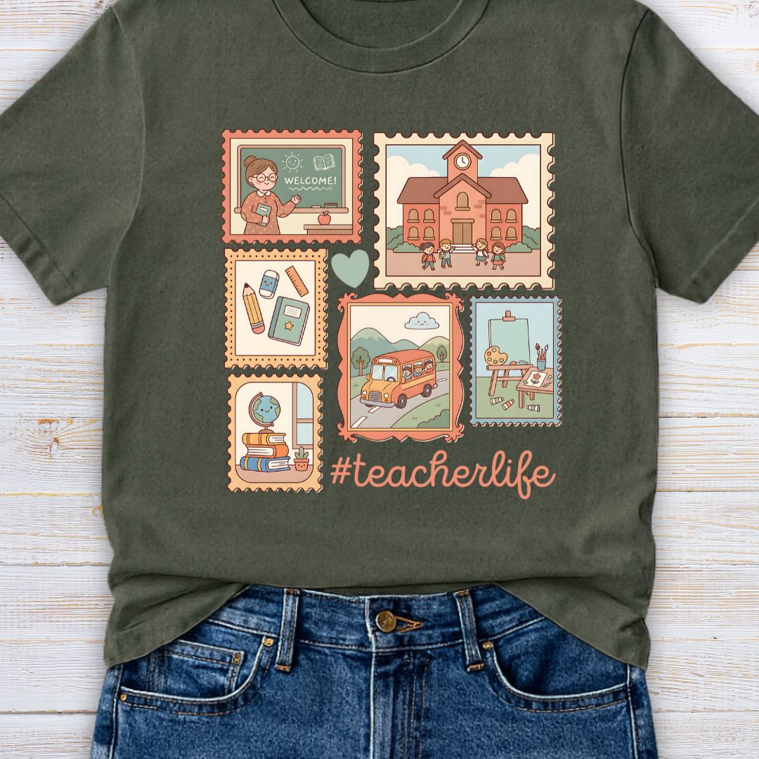 Teacherlife Stamps Teacher T-Shirt - teachngear