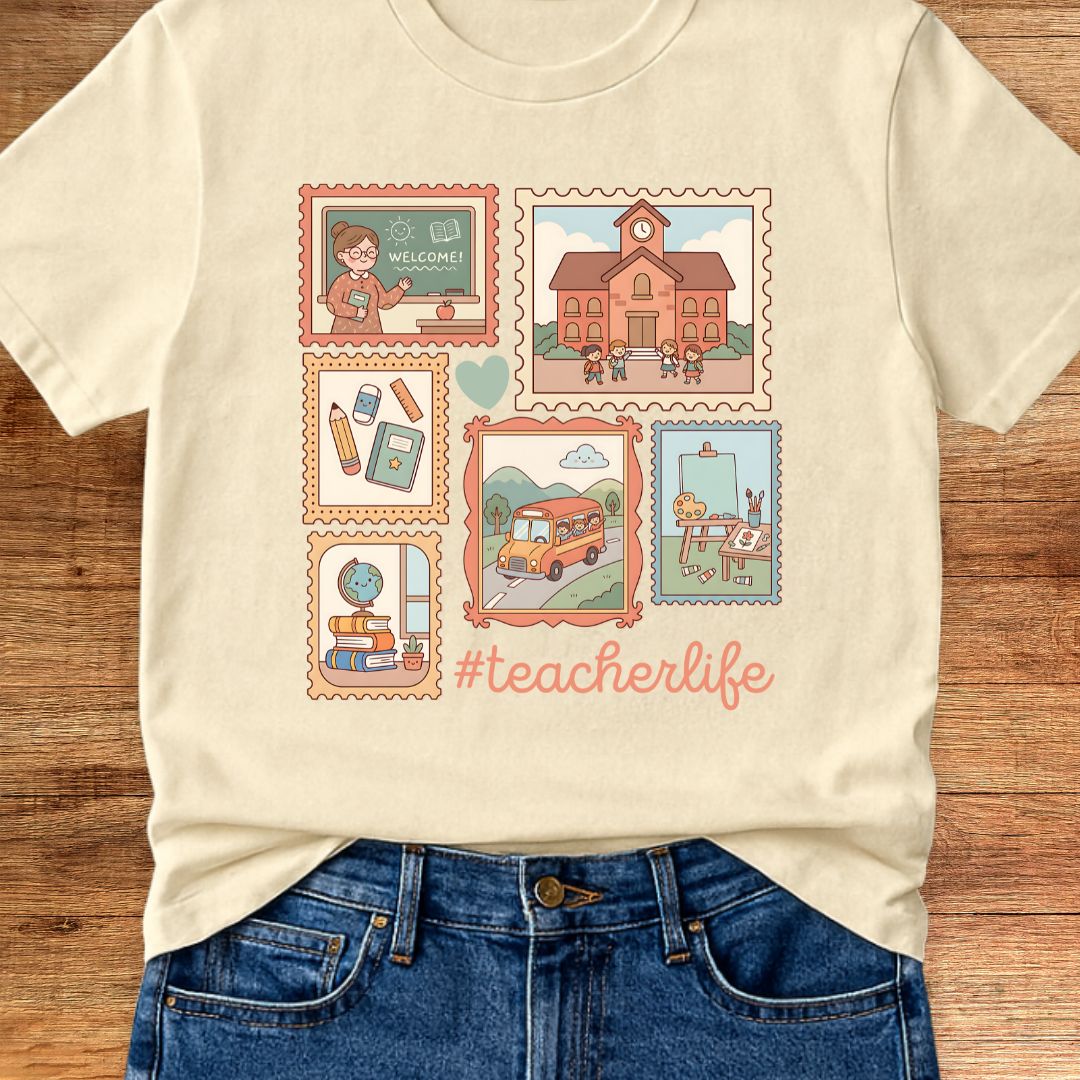 Teacherlife Stamps Teacher T-Shirt - teachngear