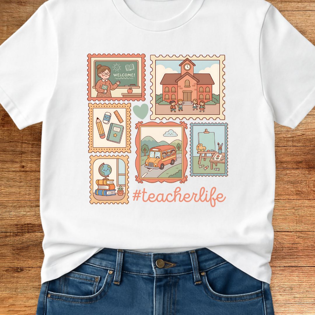 Teacherlife Stamps Teacher T-Shirt - teachngear
