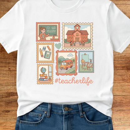 Teacherlife Stamps Teacher T-Shirt - teachngear