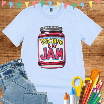 Teaching is my Jam Teacher Shirt - teachngear