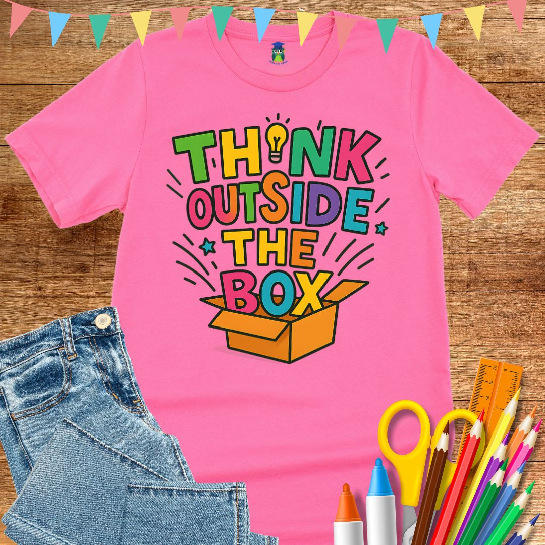 Think Outside the Box Teacher T-Shirt - teachngear
