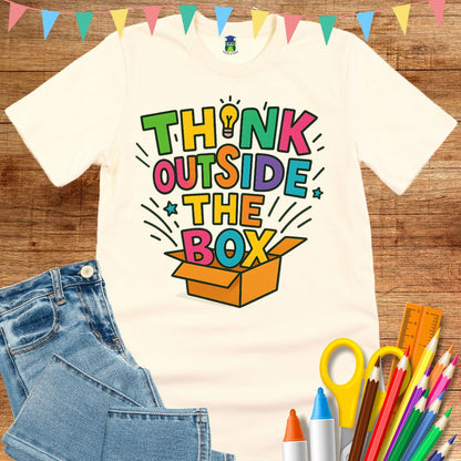 Think Outside the Box Teacher T-Shirt - teachngear