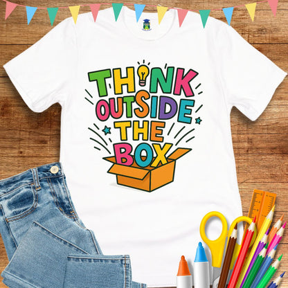 Think Outside the Box Teacher T-Shirt - teachngear