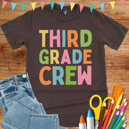 Third Grade Crew Teacher T-Shirt - teachngear