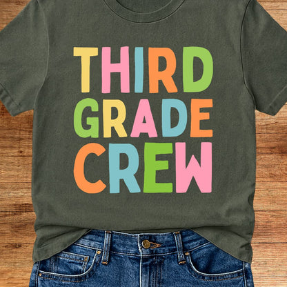 Third Grade Crew Teacher T-Shirt - teachngear