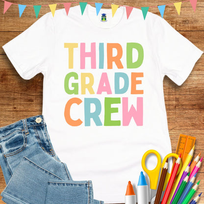 Third Grade Crew Teacher T-Shirt - teachngear