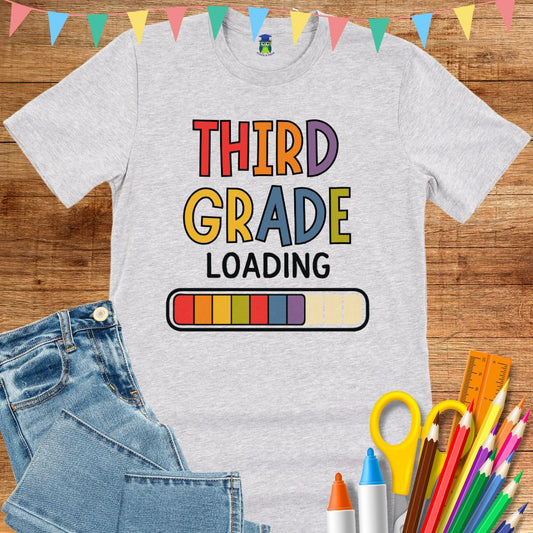 Third Grade Loading Teacher T-Shirt - teachngear