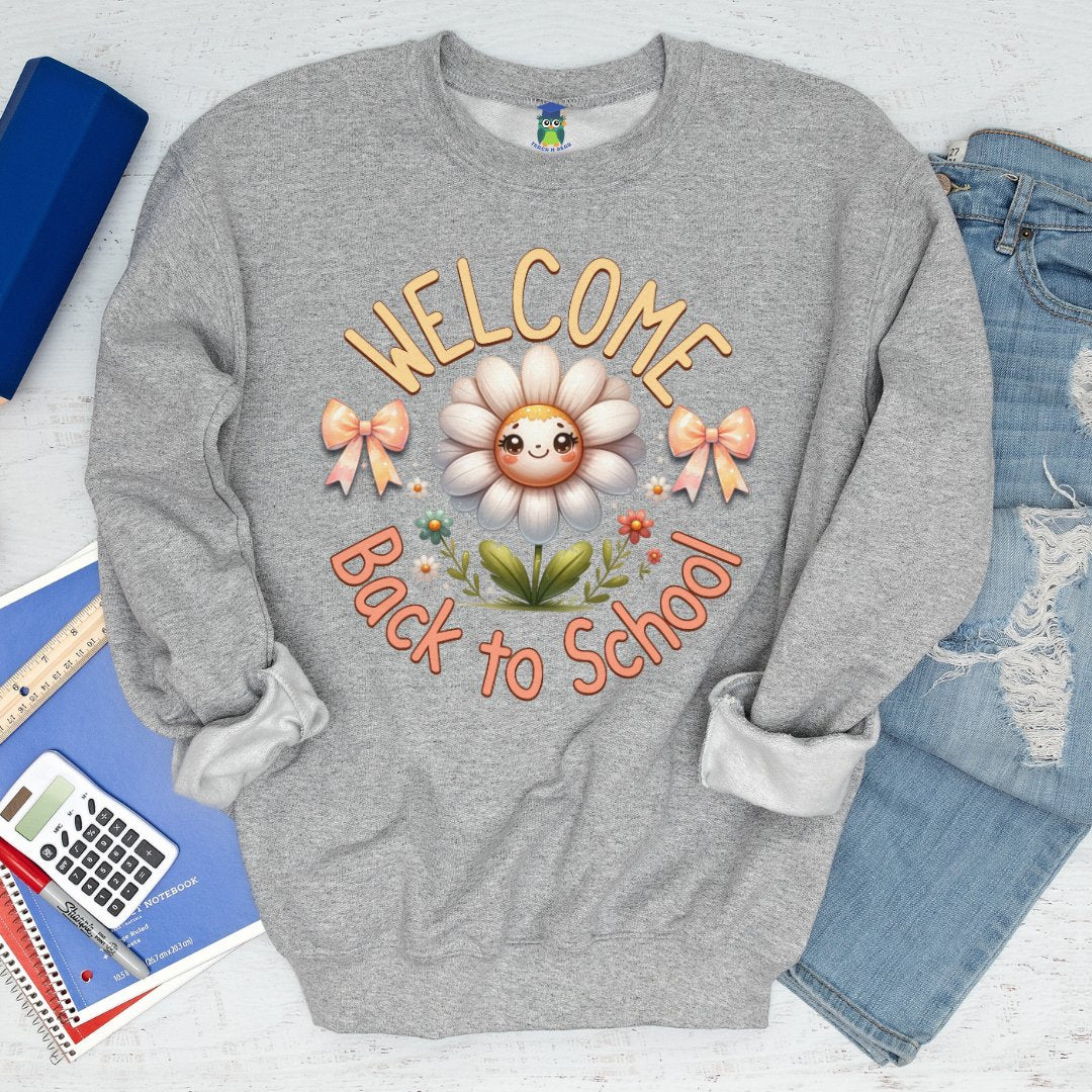 Welcome Back to School Pastel Teacher Sweatshirt - teachngear