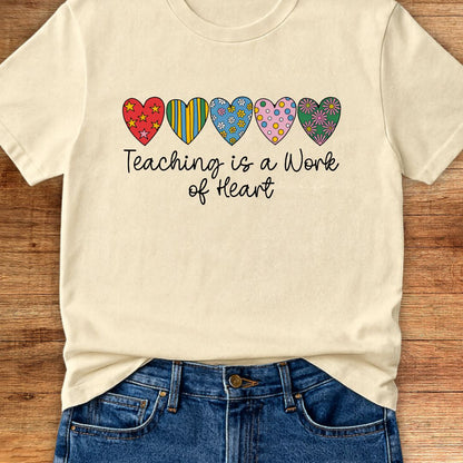 Work of Heart Teacher T-Shirt - teachngear