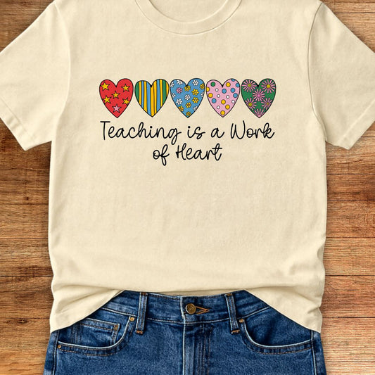 Work of Heart Teacher T-Shirt - teachngear