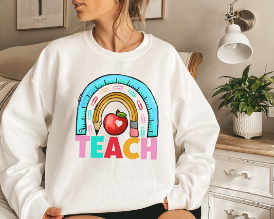 Rainbow Teach Sweatshirt - teachngear