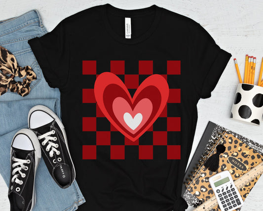 Red Love Heart Teacher Shirt - teachngear