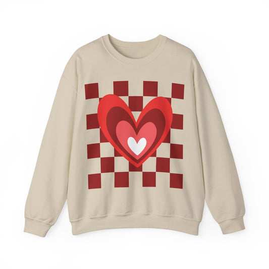 Red Love Heart Teacher Sweatshirt - teachngear